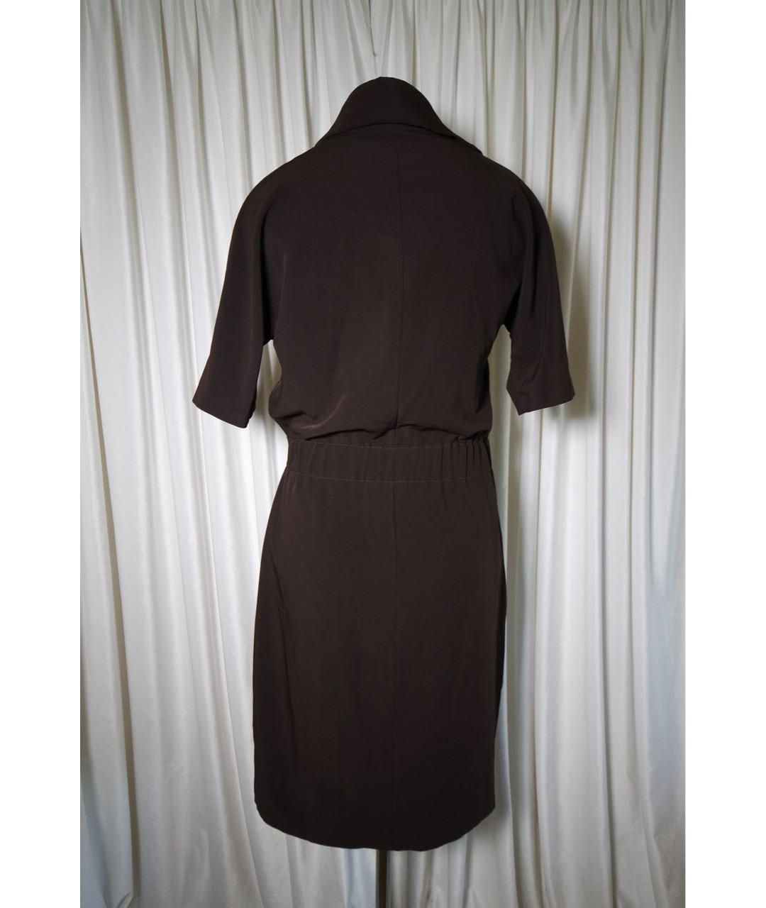 GUCCI Коричневое полиэстеровое повседневное платье, фото 3
