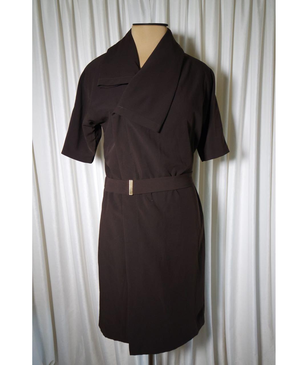 GUCCI Коричневое полиэстеровое повседневное платье, фото 2