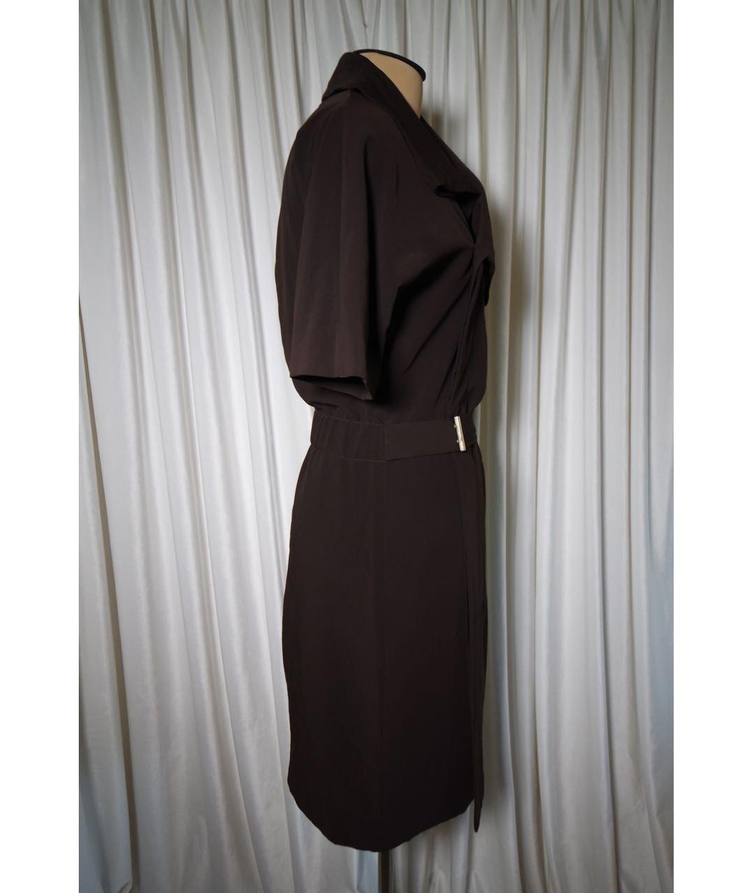 GUCCI Коричневое полиэстеровое повседневное платье, фото 4