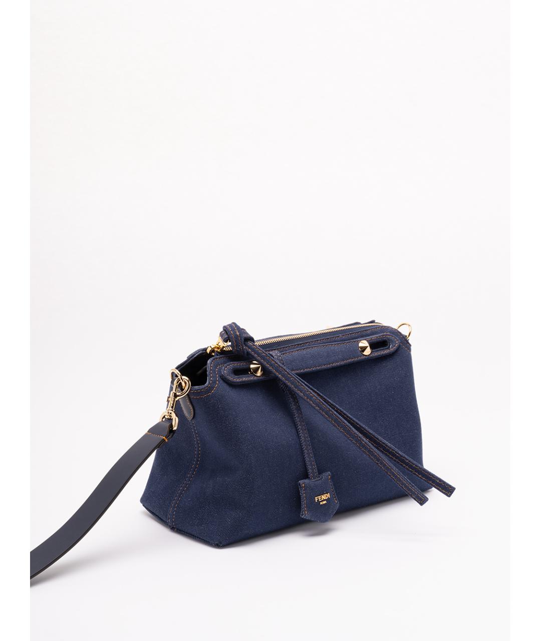 FENDI Синяя хлопковая сумка через плечо, фото 3