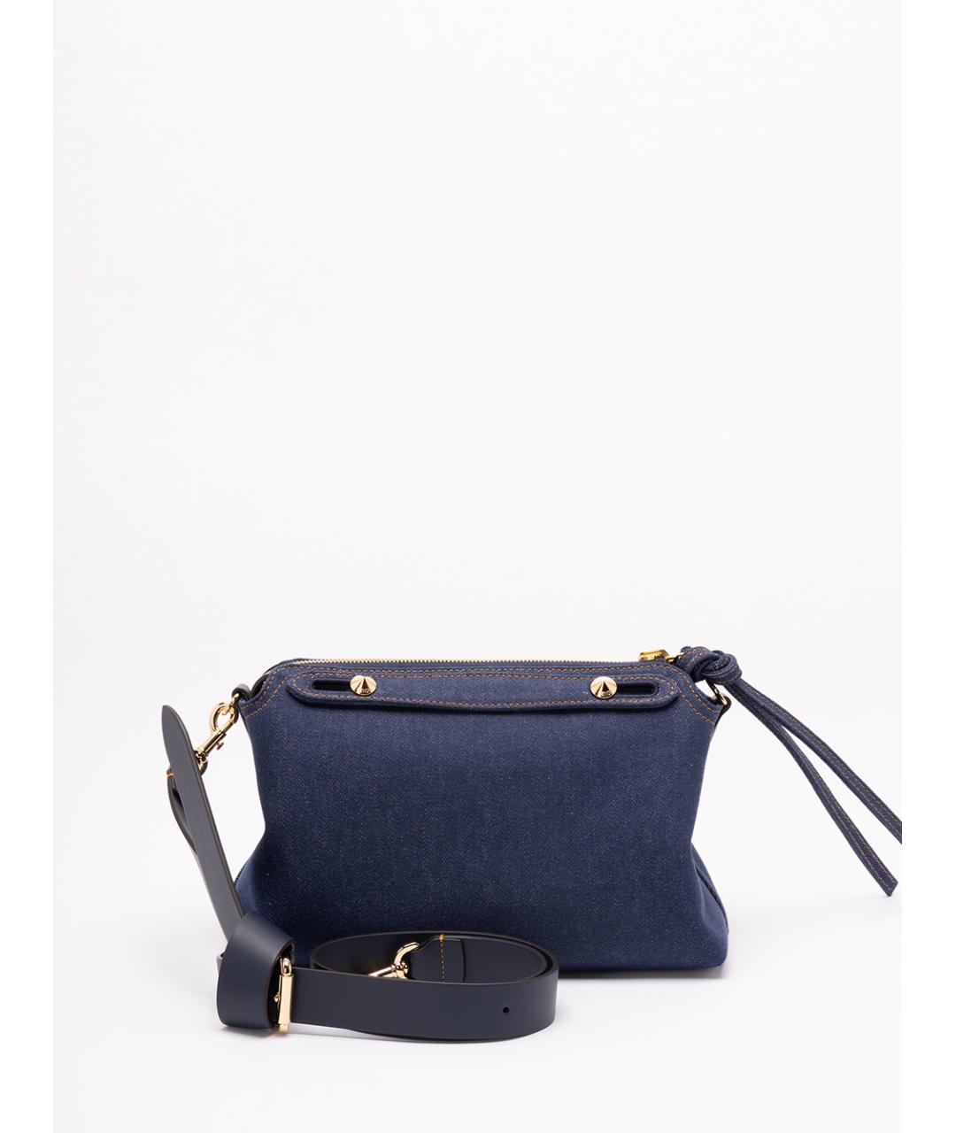 FENDI Синяя хлопковая сумка через плечо, фото 2