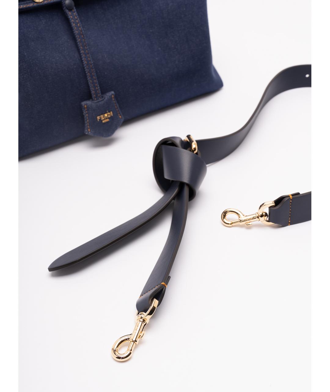 FENDI Синяя хлопковая сумка через плечо, фото 4