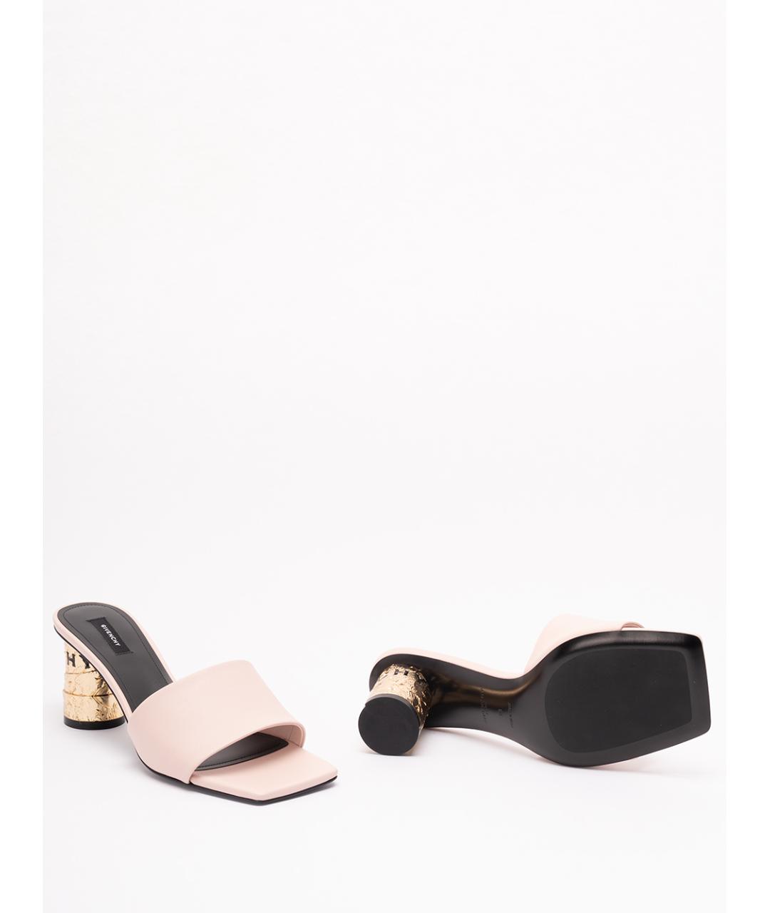 GIVENCHY Розовые кожаные мюли, фото 4