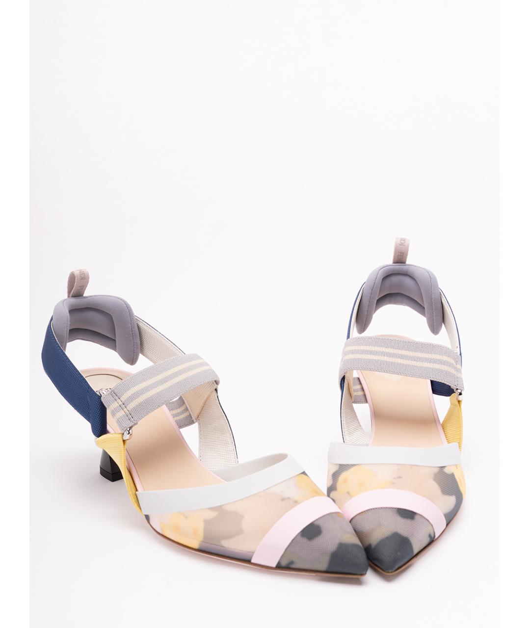 FENDI Мульти синтетические туфли, фото 5