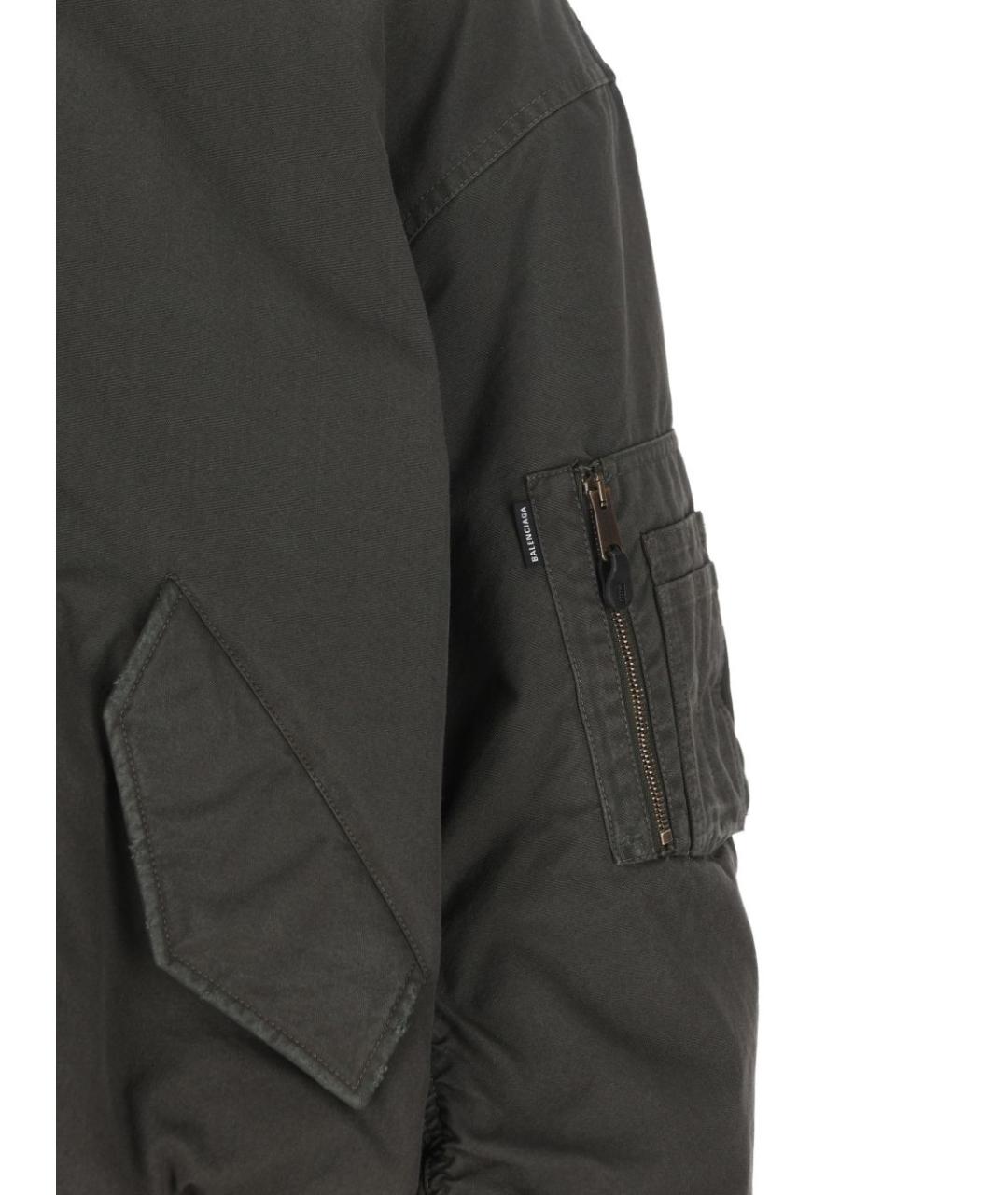 BALENCIAGA Серая хлопковая куртка, фото 3