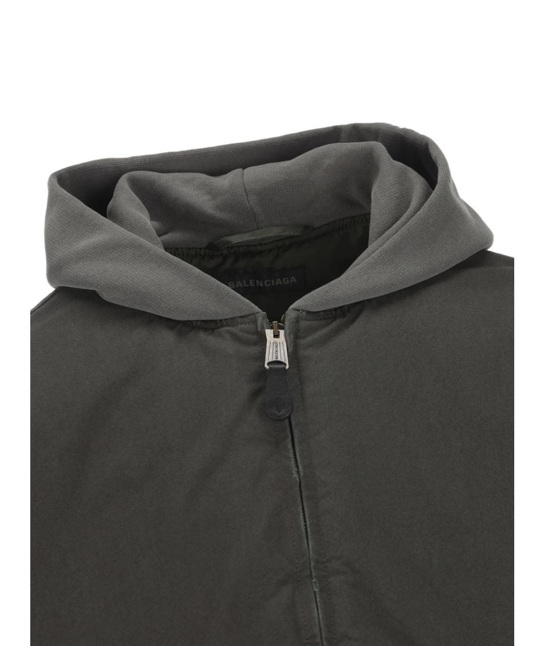 BALENCIAGA Серая хлопковая куртка, фото 2