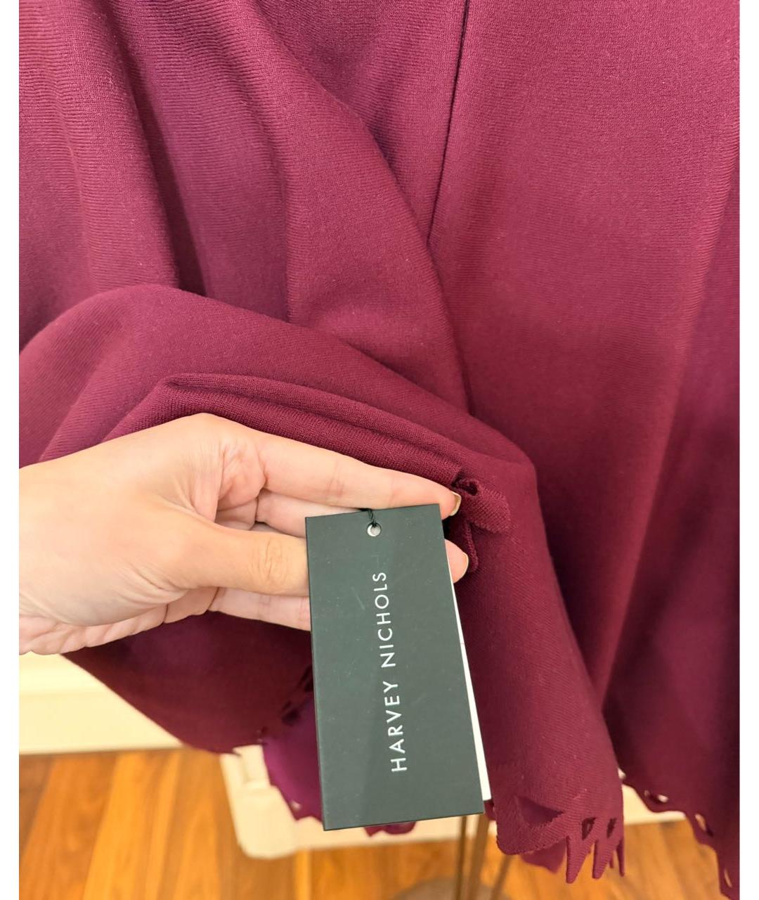 ALAIA Бордовая шерстяная юбка мини, фото 5