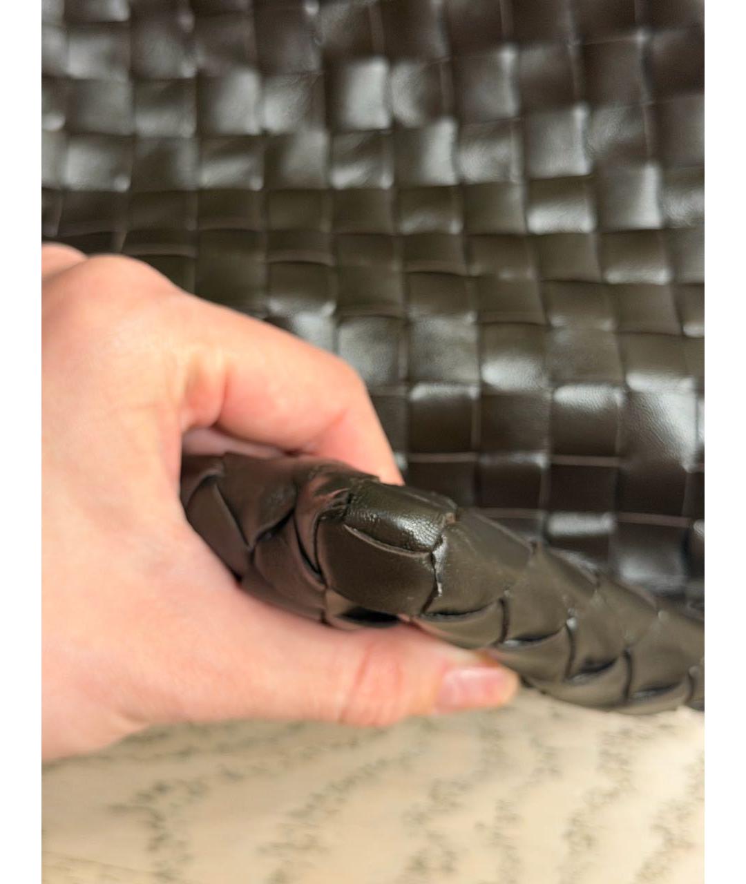 BOTTEGA VENETA Коричневая кожаная сумка через плечо, фото 7