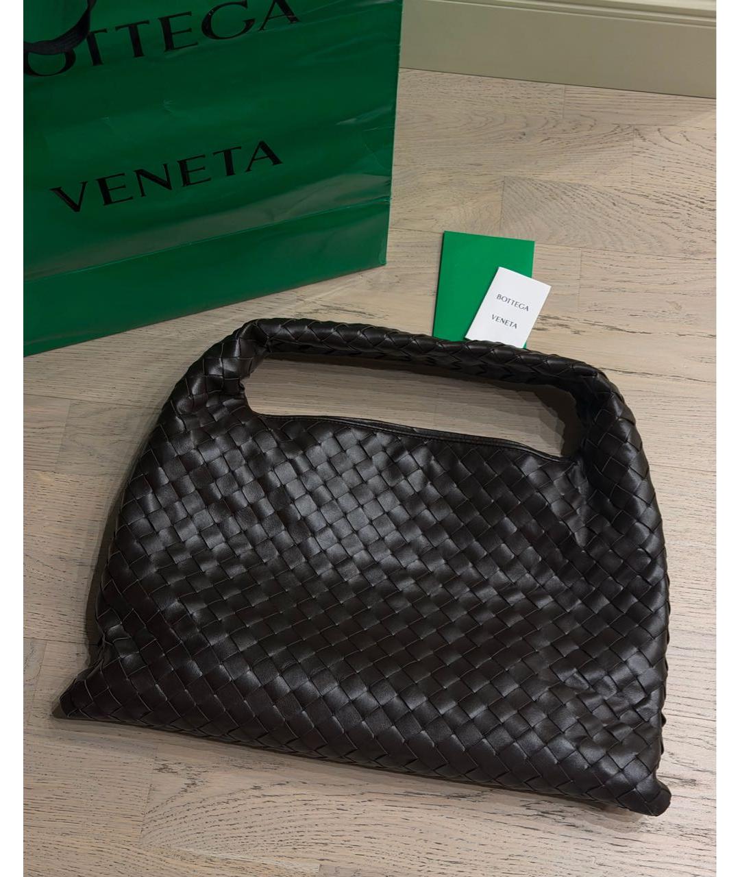 BOTTEGA VENETA Коричневая кожаная сумка через плечо, фото 2