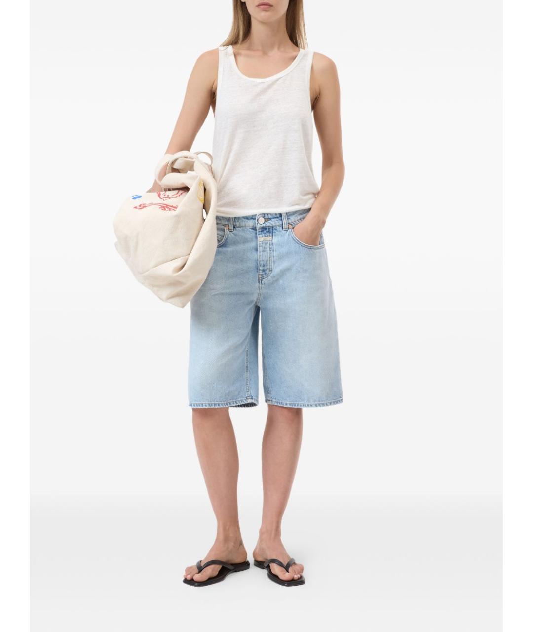 CLOSED Голубые хлопковые шорты, фото 3