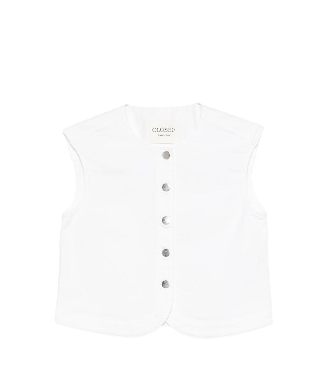 CLOSED Белая хлопковая жилетка, фото 1