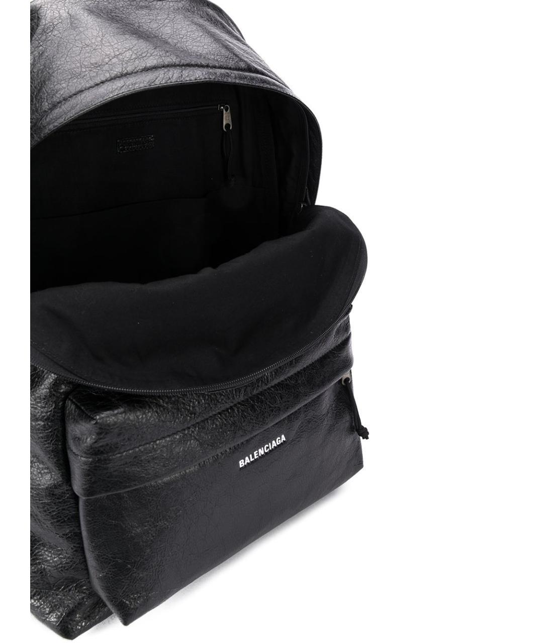 BALENCIAGA Черный кожаный рюкзак, фото 5