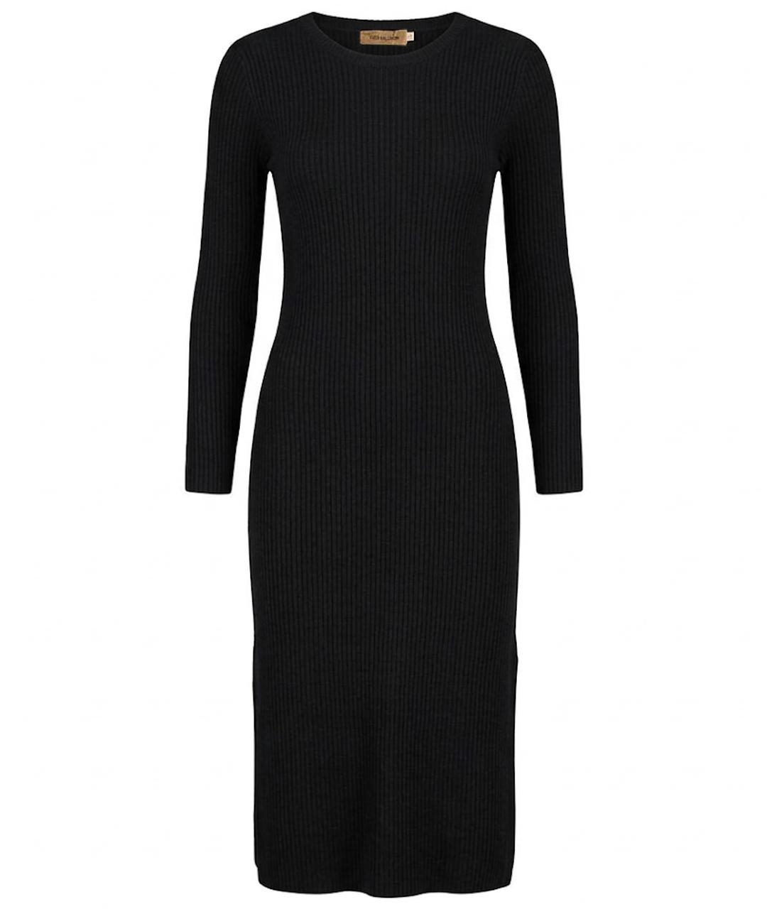 YVES SALOMON Черное шерстяное вечернее платье, фото 1