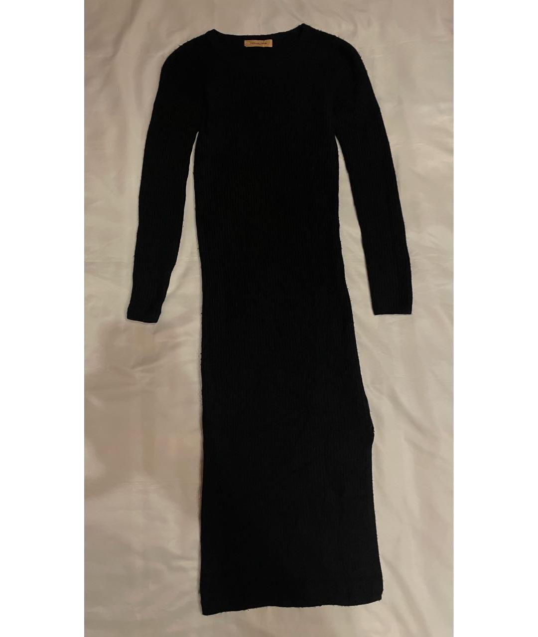 YVES SALOMON Черное шерстяное вечернее платье, фото 4
