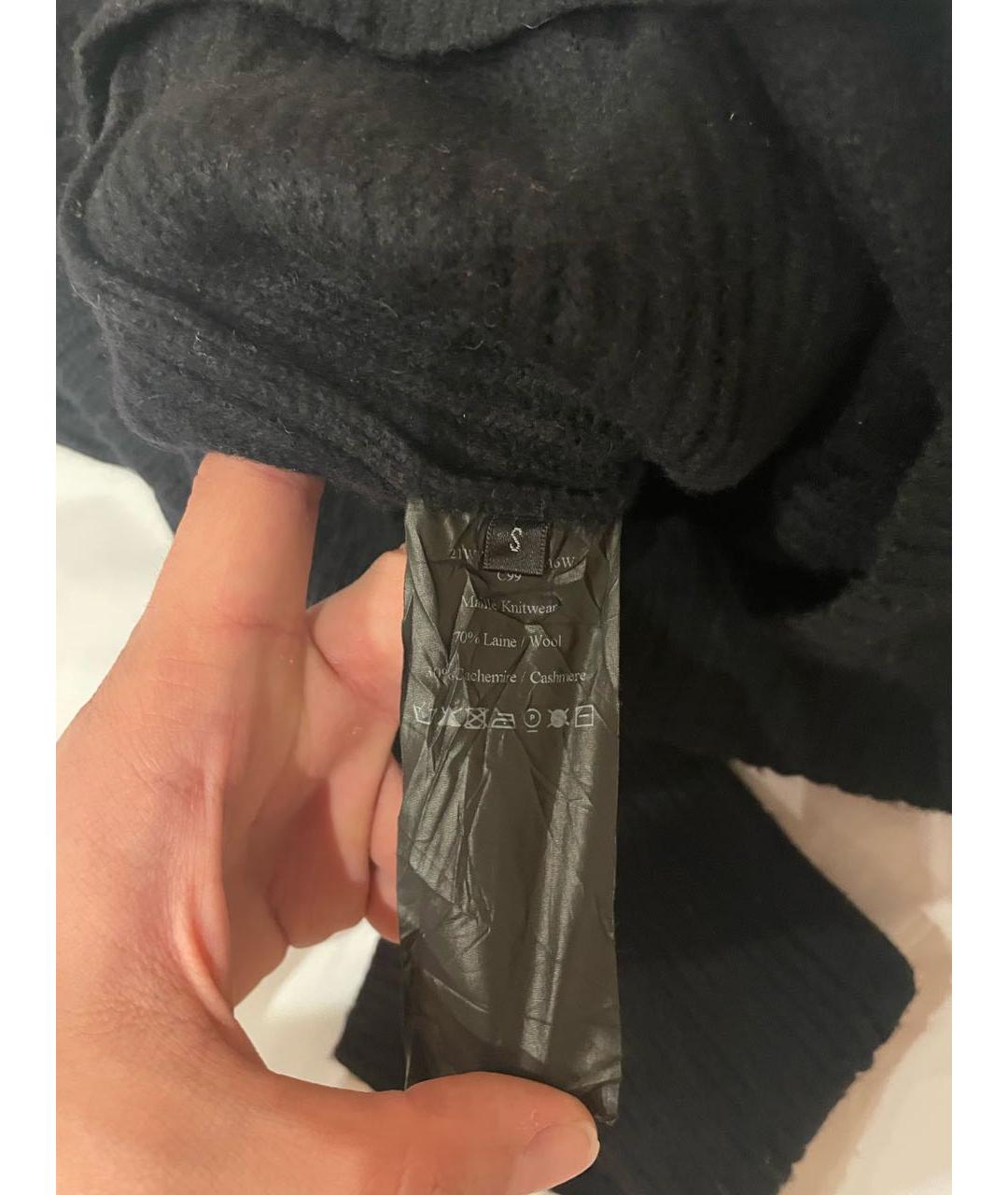 YVES SALOMON Черное шерстяное вечернее платье, фото 3