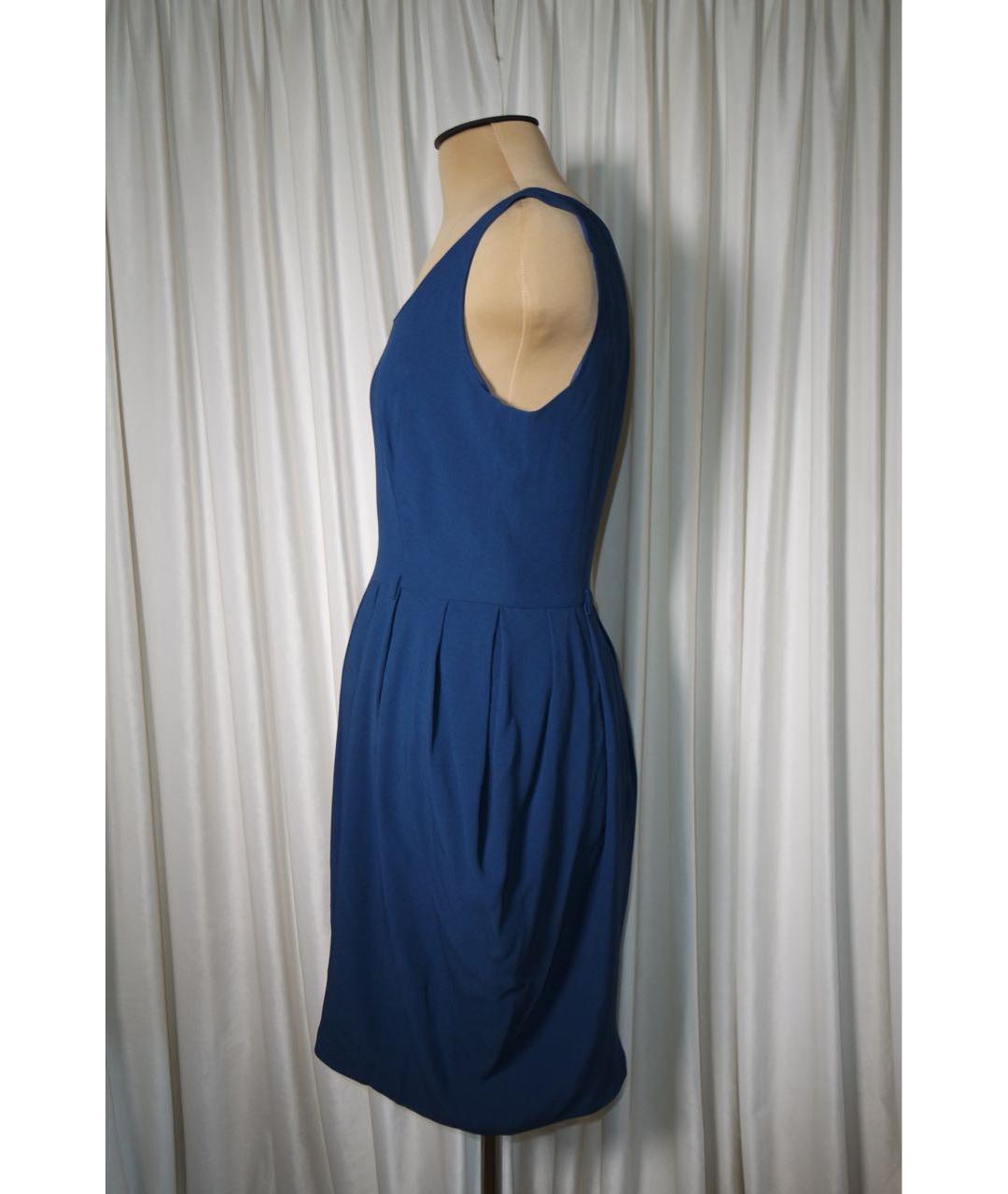 MOSCHINO Синее ацетатное повседневное платье, фото 3