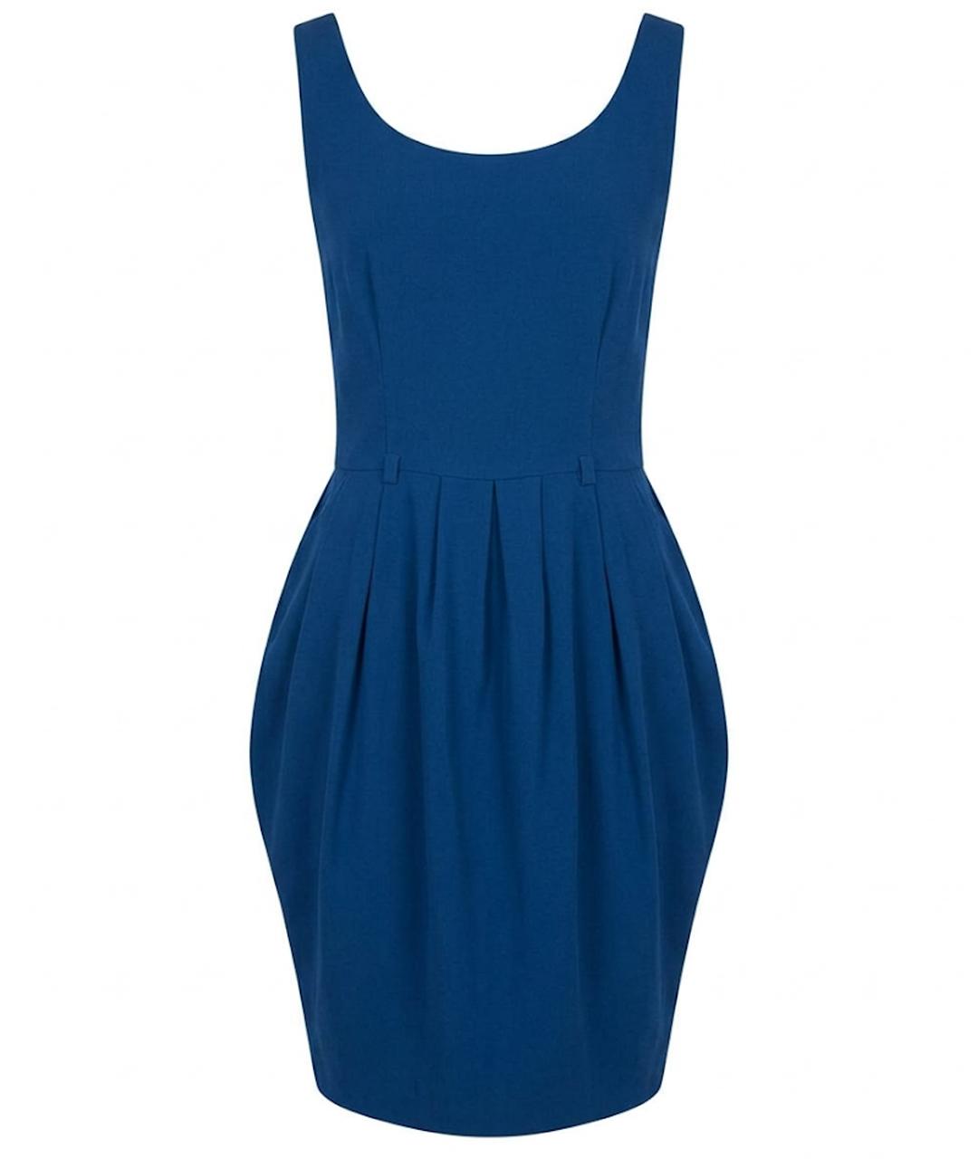 MOSCHINO Синее ацетатное повседневное платье, фото 1