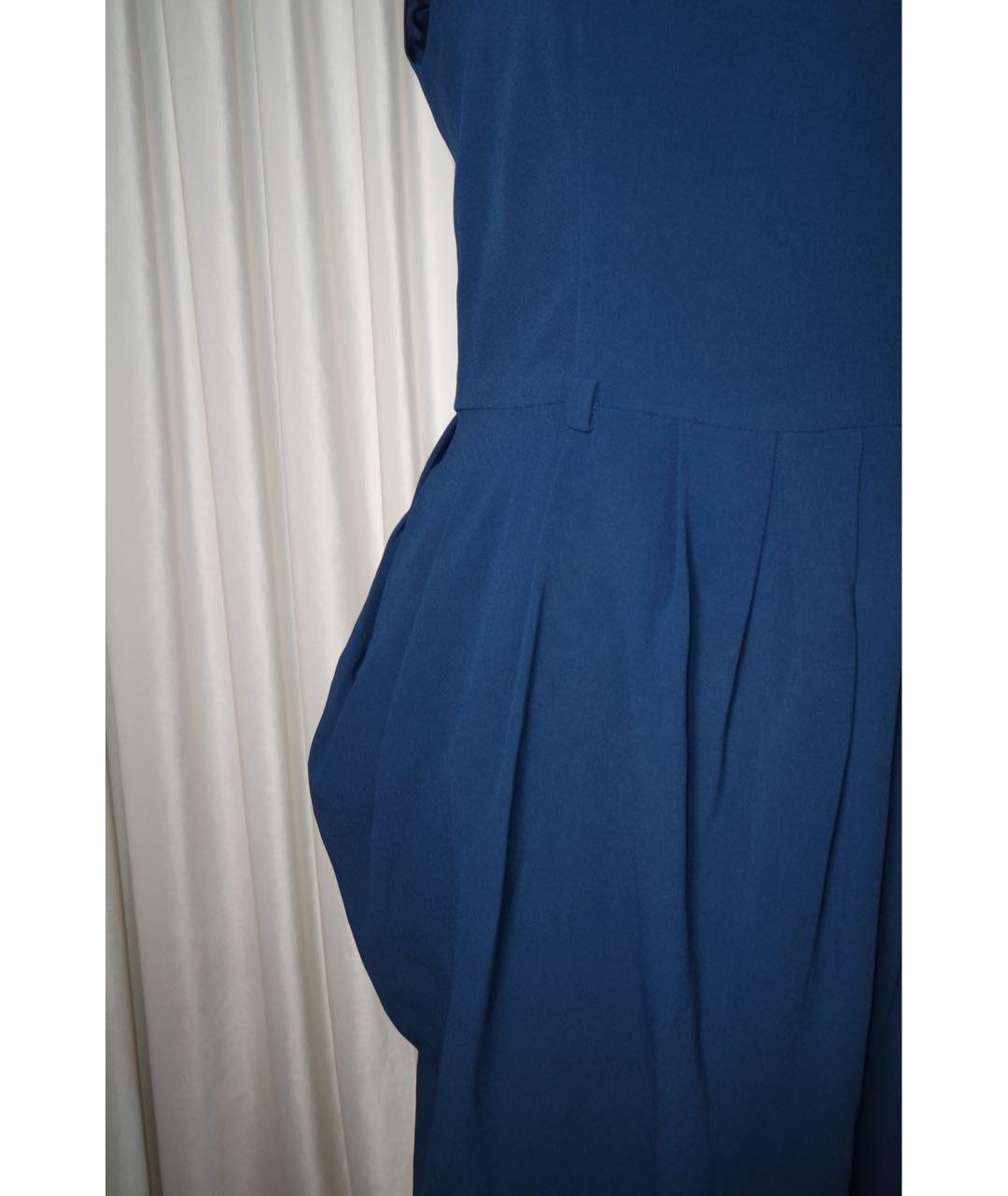 MOSCHINO Синее ацетатное повседневное платье, фото 4