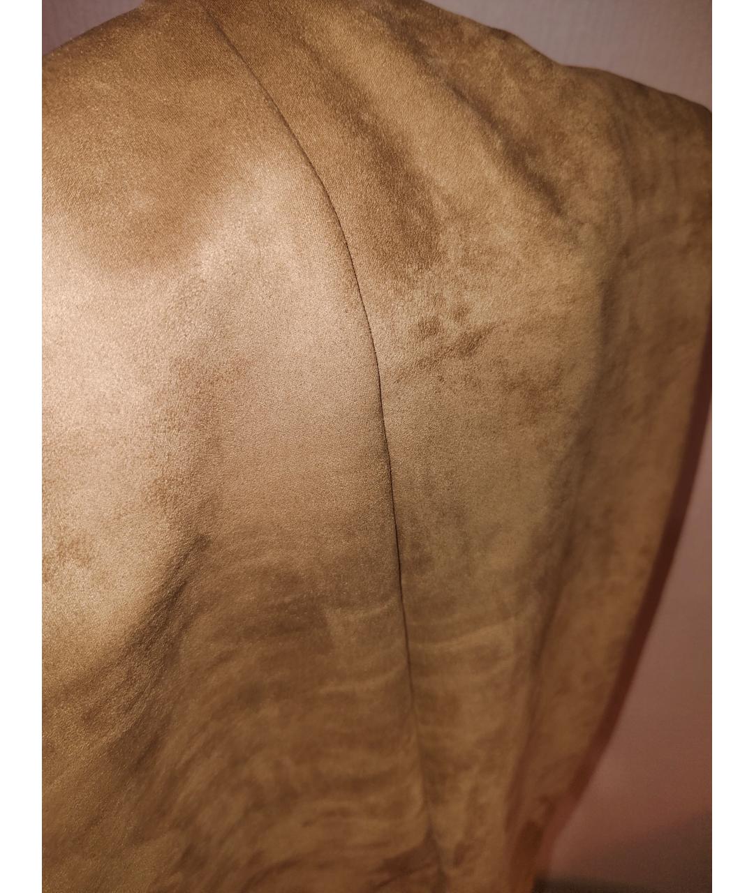 BALMAIN Коричневое замшевое коктейльное платье, фото 4