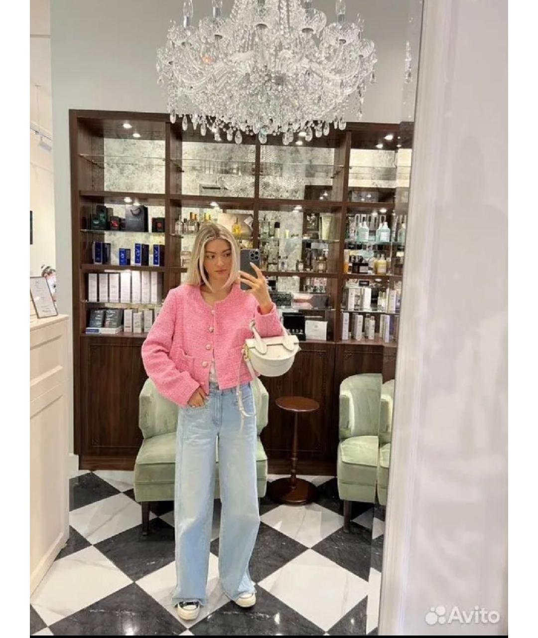 12 STOREEZ Розовый шерстяной жакет/пиджак, фото 7