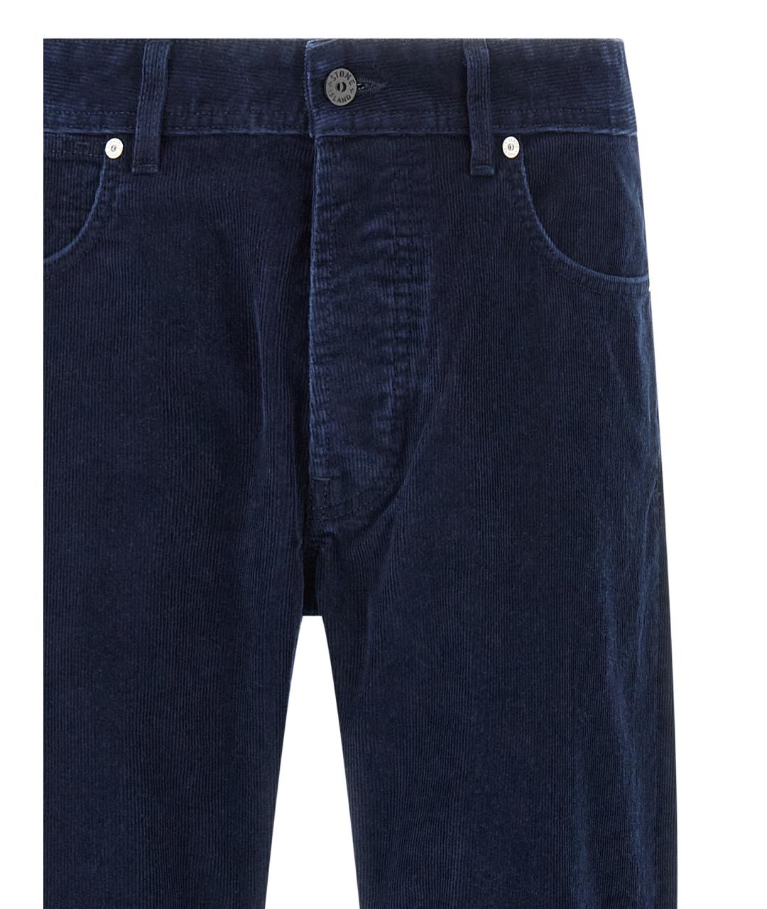 STONE ISLAND Синие хлопковые джинсы скинни, фото 3