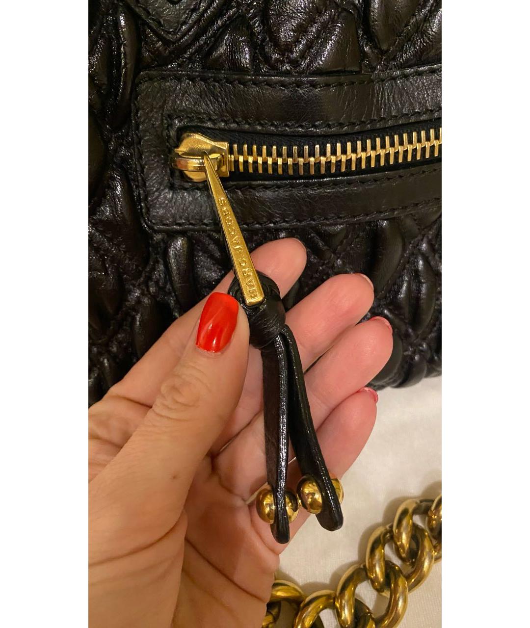 MARC JACOBS Черная кожаная сумка через плечо, фото 5