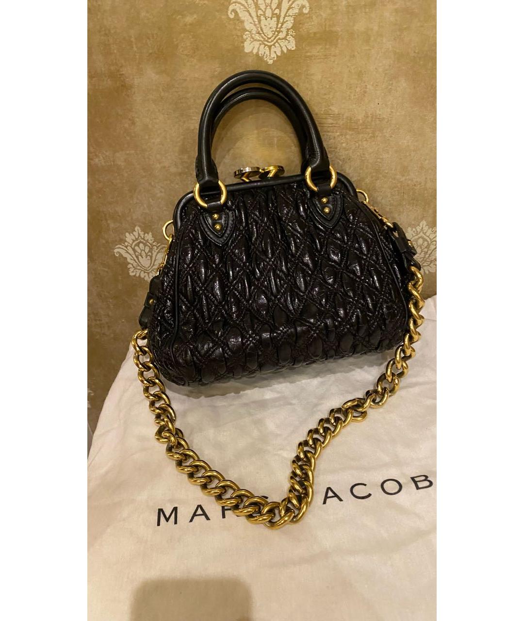 MARC JACOBS Черная кожаная сумка через плечо, фото 4