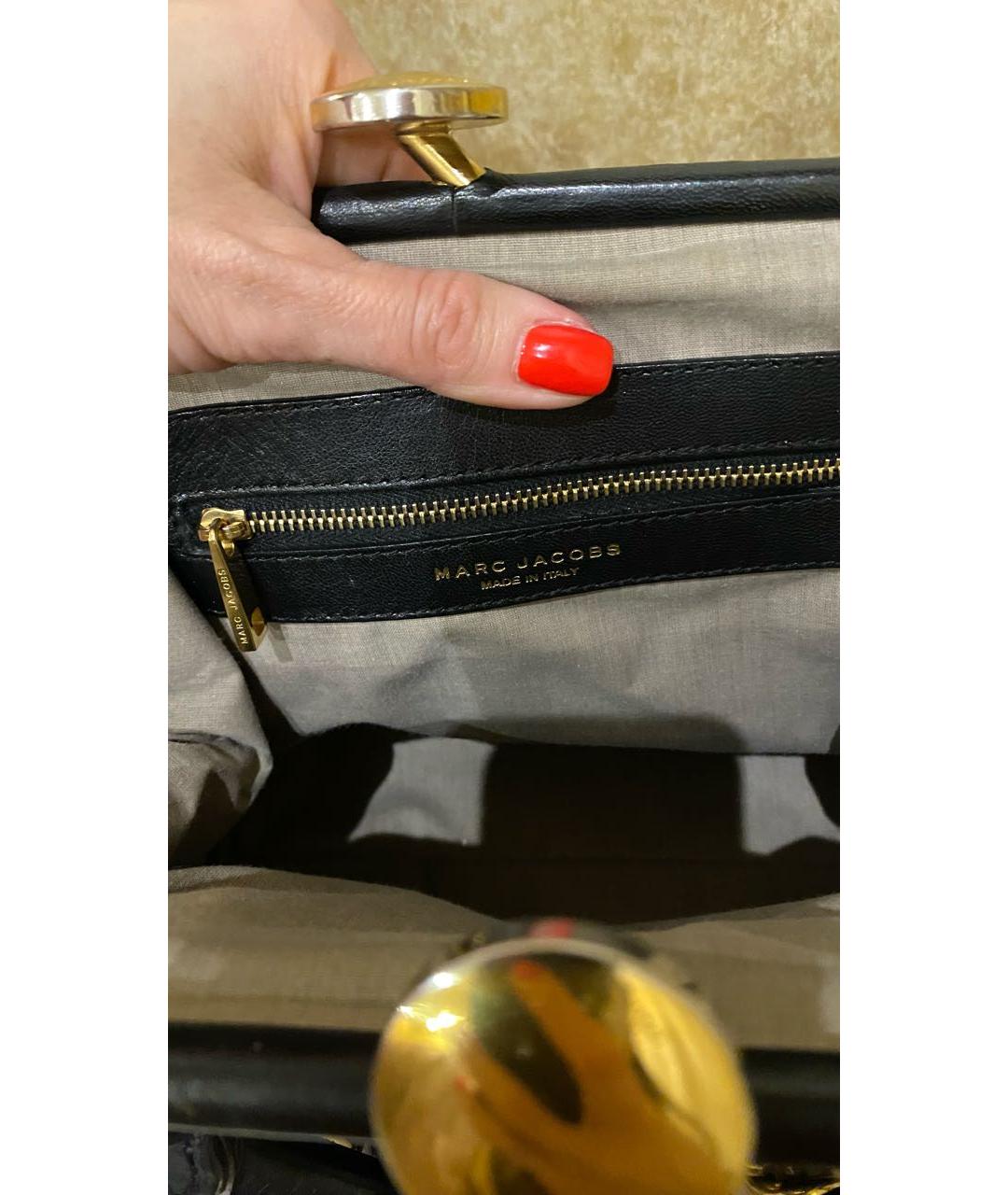 MARC JACOBS Черная кожаная сумка через плечо, фото 6