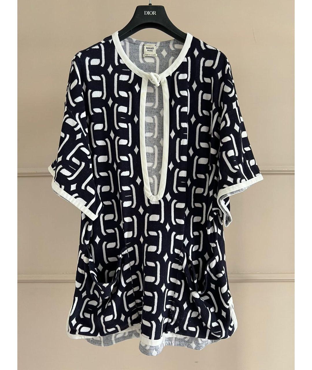 HERMES Синяя футболка, фото 5