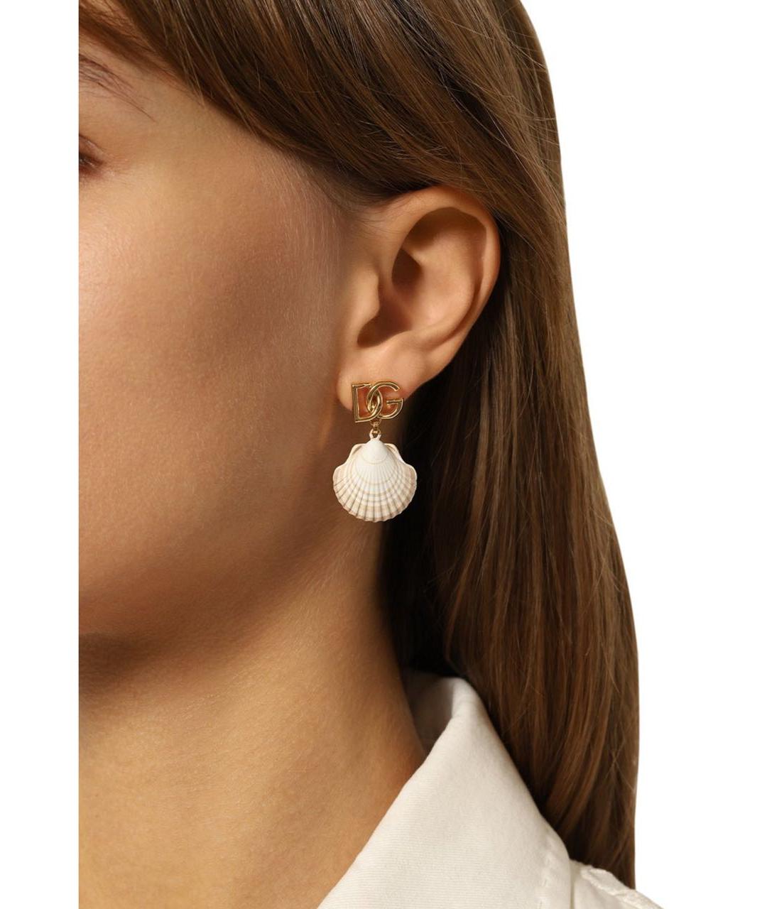 DOLCE&GABBANA Бежевые серьги, фото 2