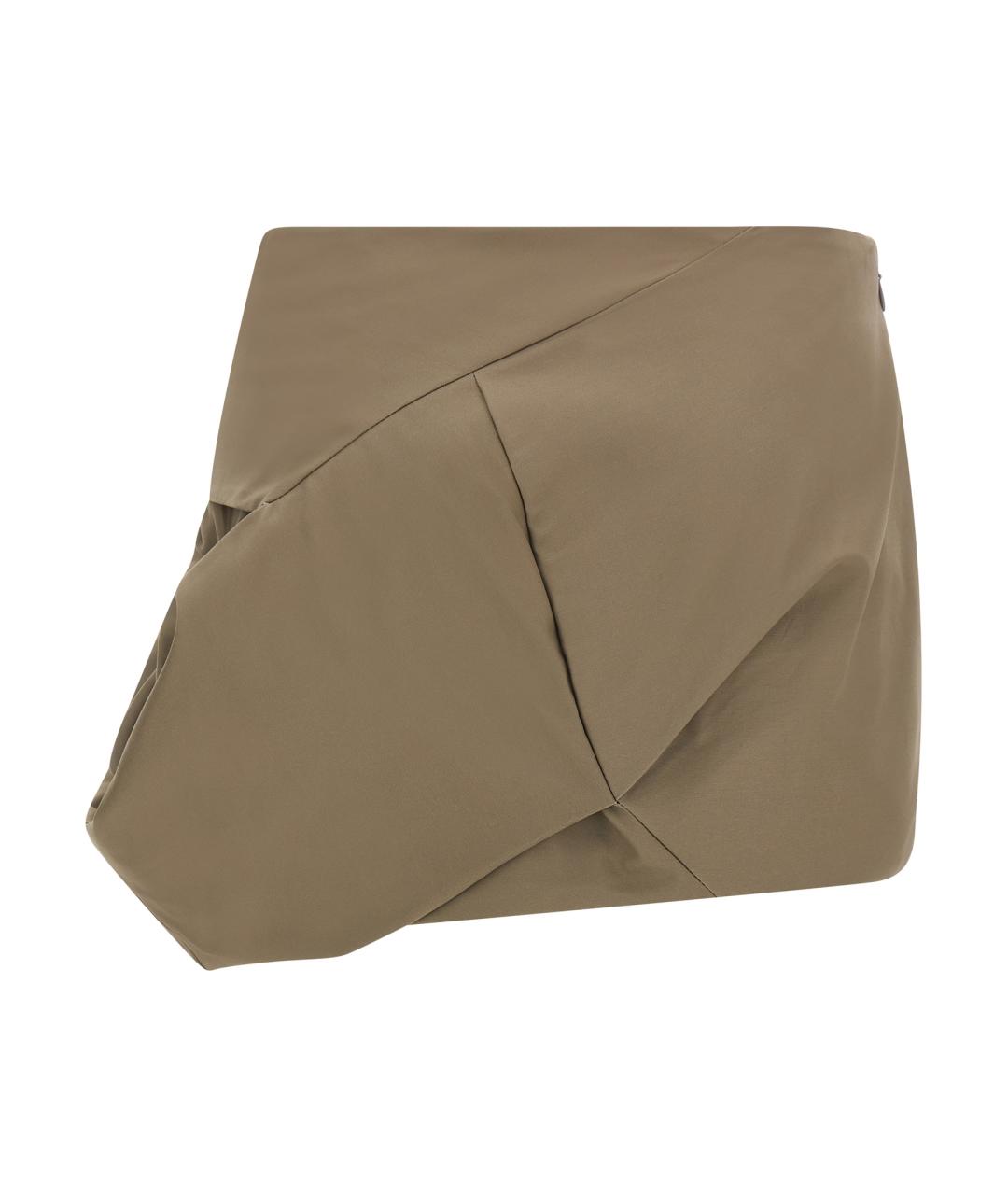 entire studios Бежевая хлопковая юбка мини, фото 2