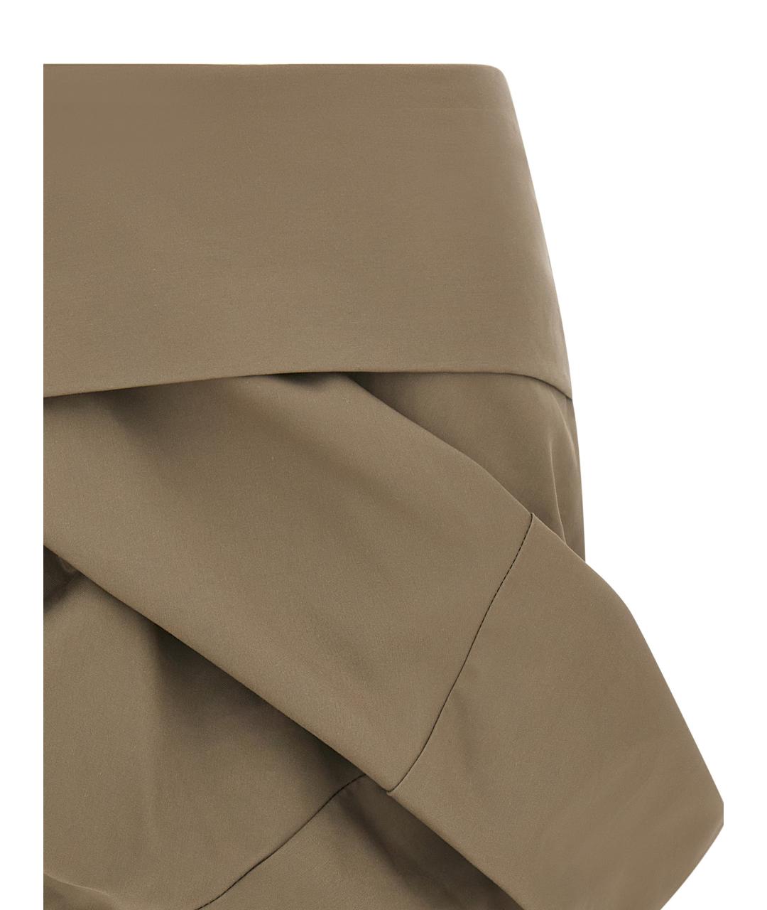 entire studios Бежевая хлопковая юбка мини, фото 3