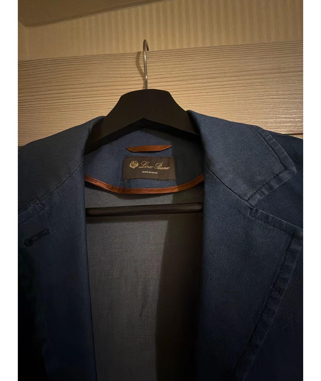 LORO PIANA Голубой деним жакет/пиджак, фото 3