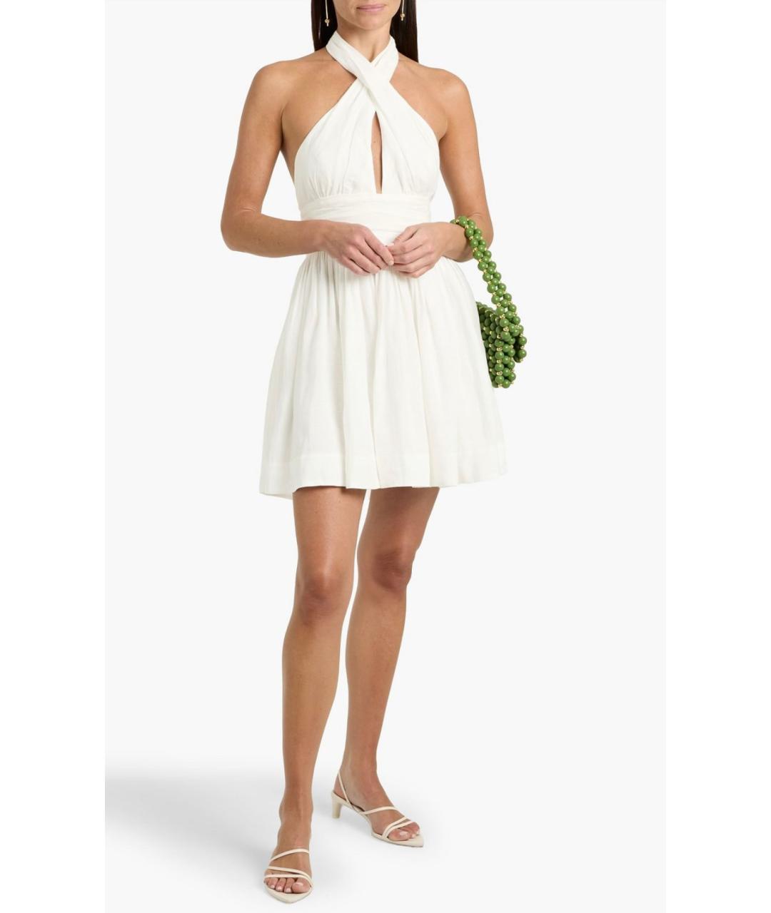 ZIMMERMANN Белое льняное коктейльное платье, фото 2