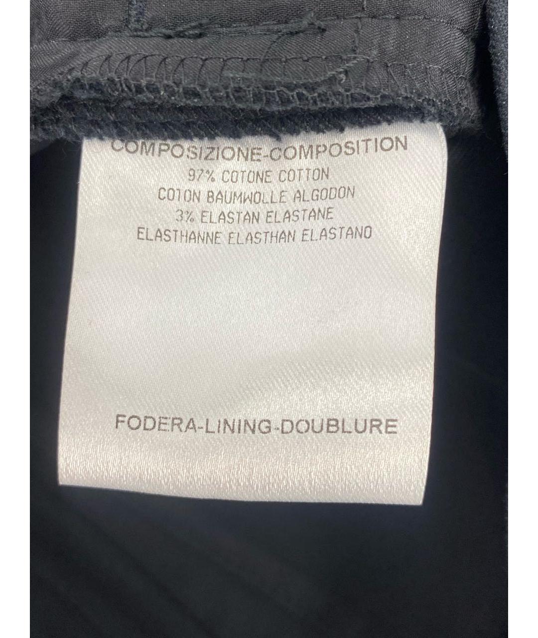 GUCCI Черные хлопко-эластановые прямые брюки, фото 6