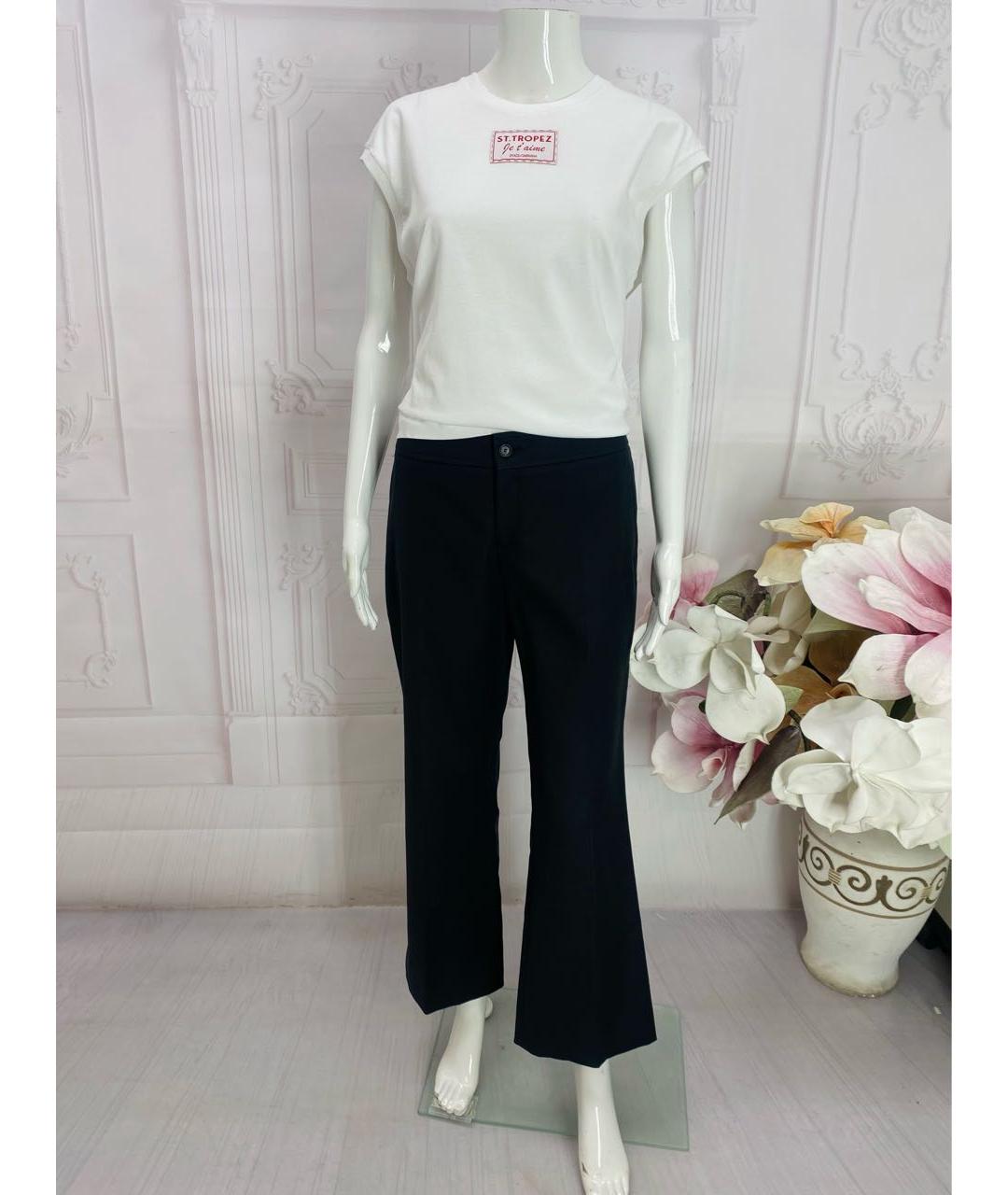 GUCCI Черные хлопко-эластановые прямые брюки, фото 5