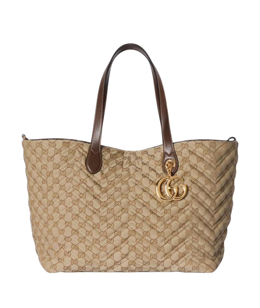 GUCCI Бежевая сумка тоут, фото 1