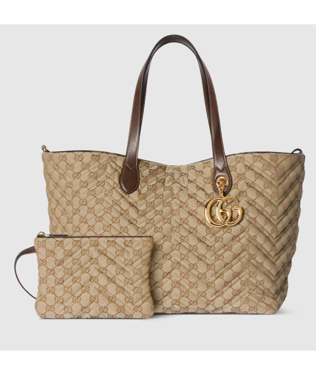 GUCCI Бежевая сумка тоут, фото 4