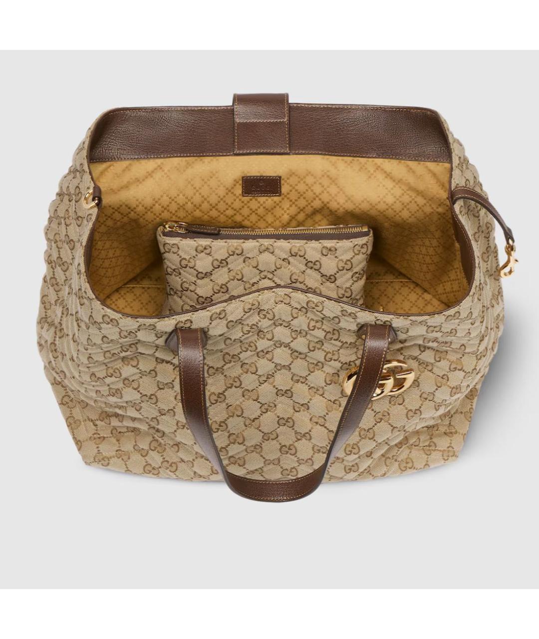 GUCCI Бежевая сумка тоут, фото 7