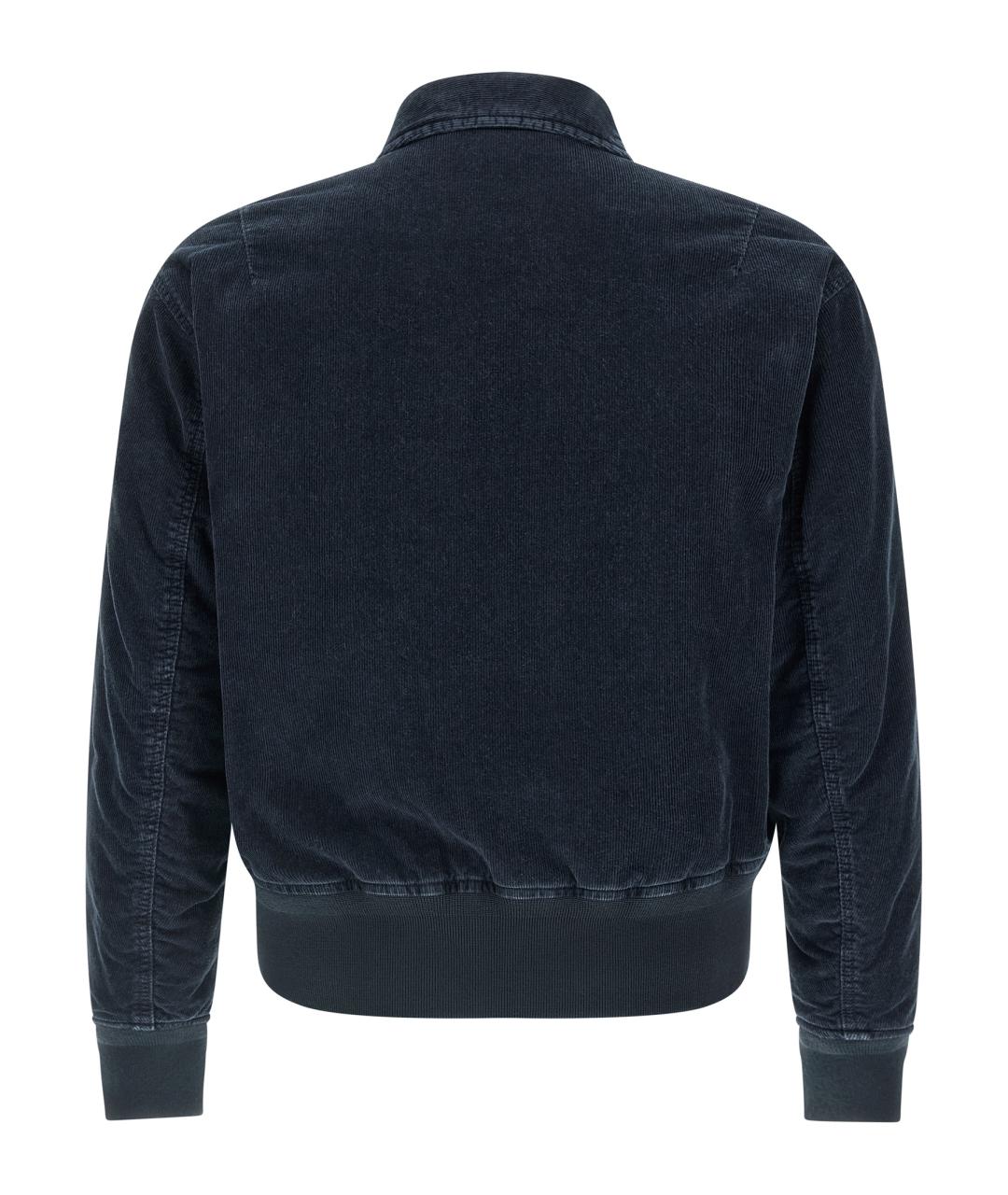 STONE ISLAND Темно-синяя хлопковая куртка, фото 2