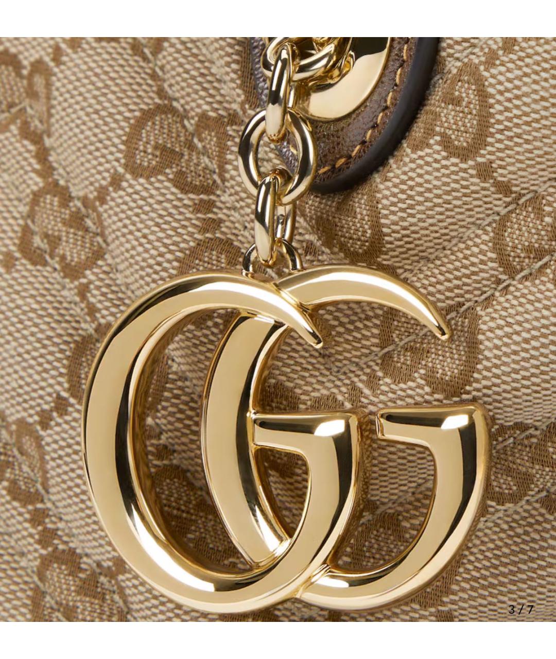GUCCI Бежевая сумка тоут, фото 3