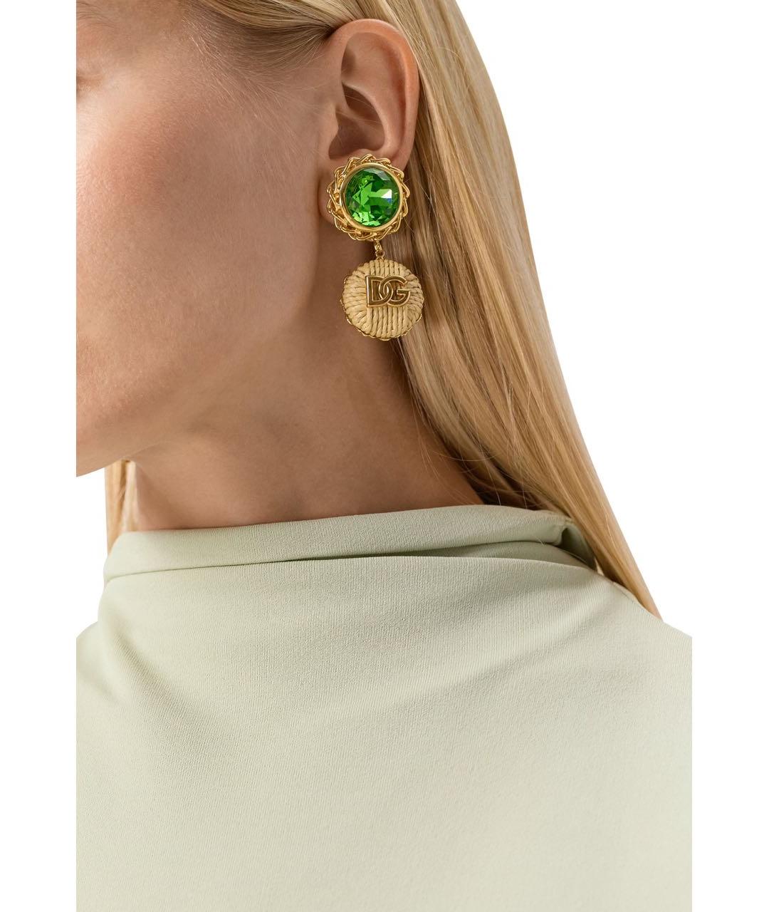 DOLCE&GABBANA Зеленые серьги, фото 3