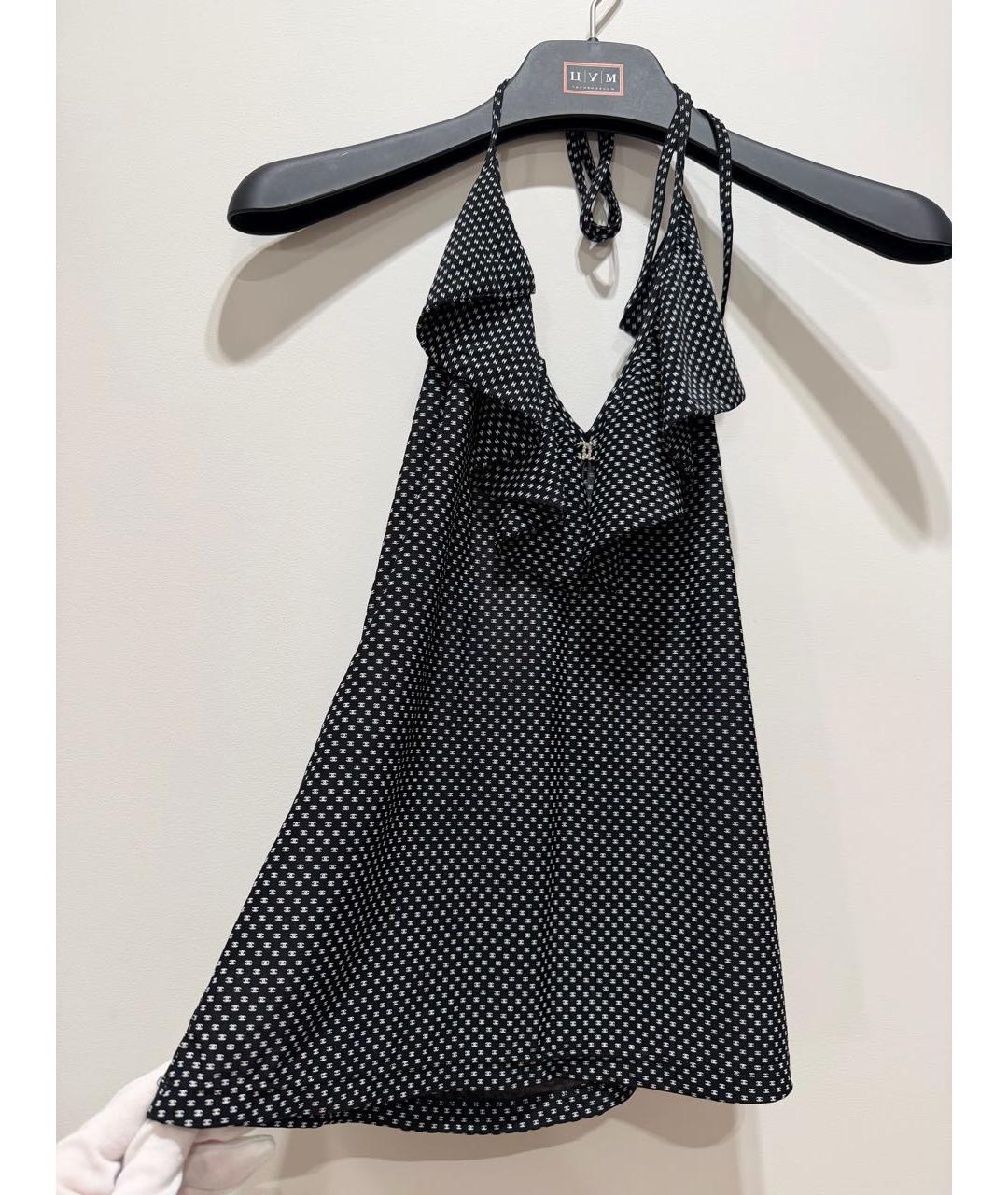 CHANEL Черная хлопковая майка, фото 4