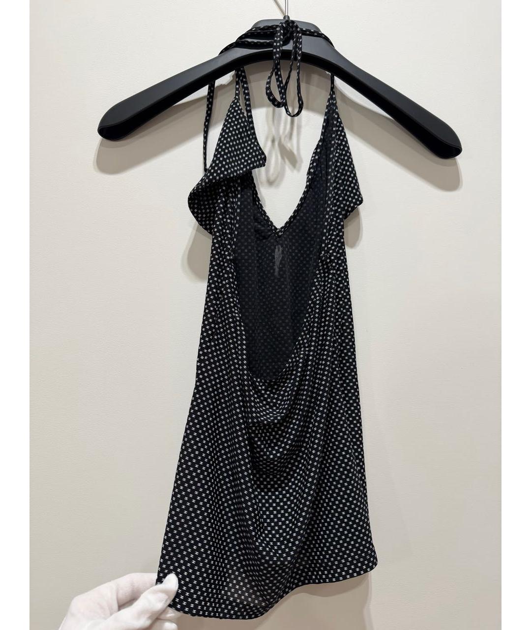 CHANEL Черная хлопковая майка, фото 3