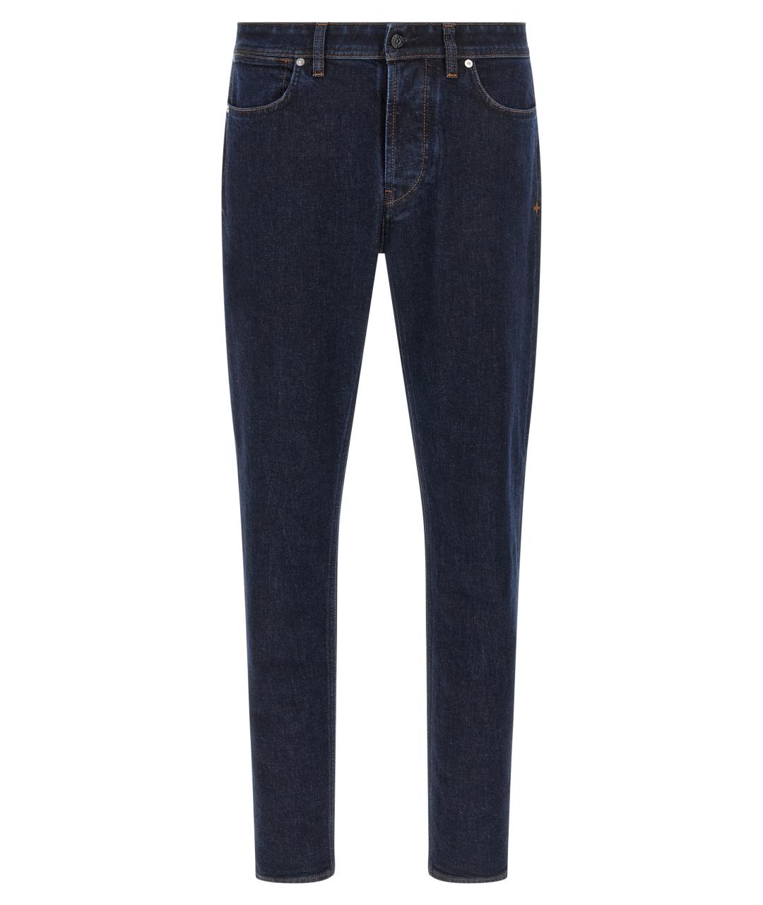 STONE ISLAND Синие хлопковые прямые джинсы, фото 1