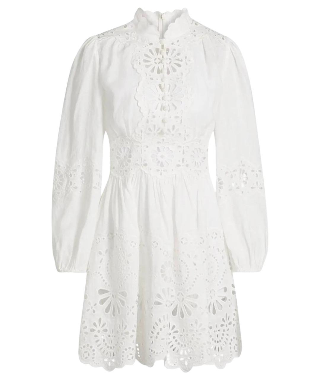 ZIMMERMANN Белое полиэстеровое коктейльное платье, фото 1