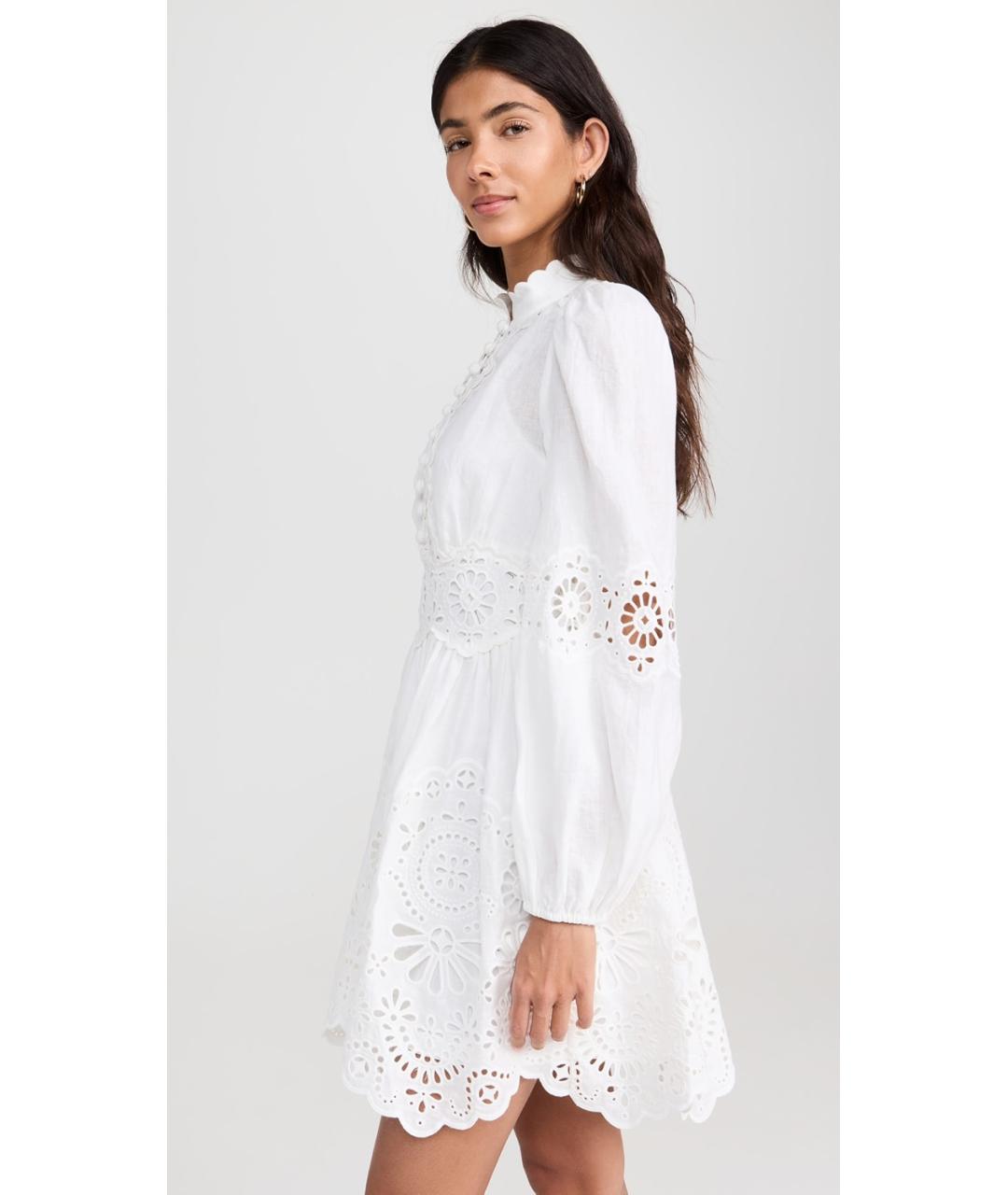 ZIMMERMANN Белое полиэстеровое коктейльное платье, фото 4