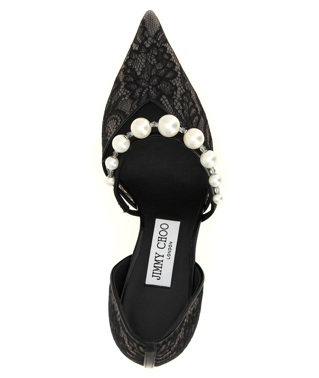 JIMMY CHOO Черные текстильные туфли, фото 4