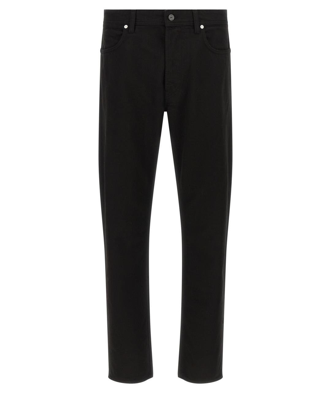 STONE ISLAND Черные хлопковые прямые джинсы, фото 1