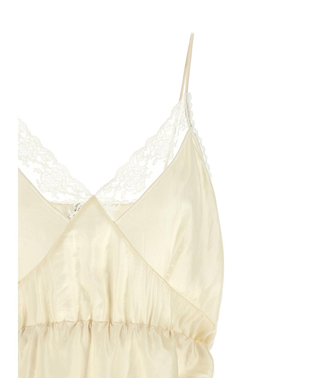 MAGDA BUTRYM Бежевое вискозное коктейльное платье, фото 3